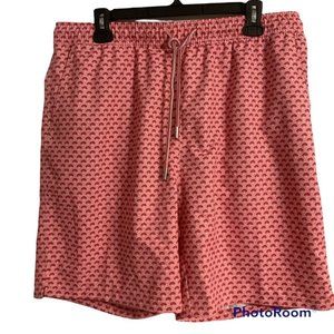 PETER MILLAR Pink Printed Swim Trunks sz. Large